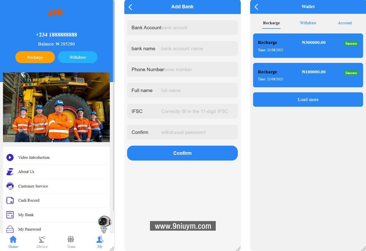 海外新UI矿机共享投资理财系统可自定义产品,共享投资理财系统,第1张 海外新UI矿机共享投资理财系统可自定义产品,海外新UI矿机共享投资理财系统可自定义产品 - 九牛源码网,共享投资理财系统,第1张
