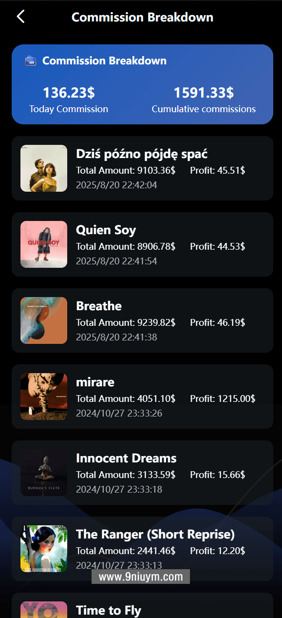 海外音乐抢单全新后台前端编译后,海外音乐抢单全新后台前端编译后 - 九牛源码网,第4张