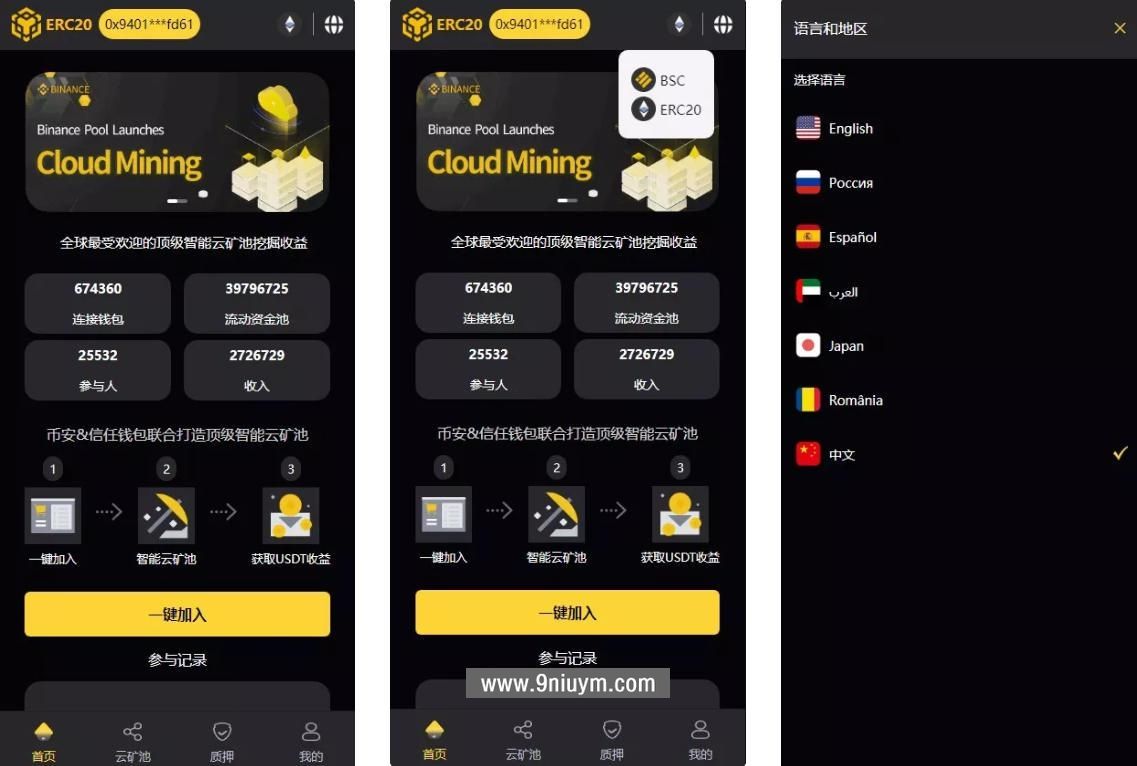 BSC质押源码带授权合约代码+矿池系统+7国语言+质押DEFI+DAPP,BSC质押源码带授权合约代码+矿池系统+7国语言+质押DEFI+DAPP - 九牛源码网,质押源码,授权合约代码,矿池系统,第2张