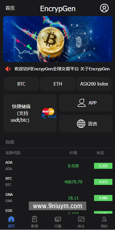 PC版微盘外汇系统USDT充值九种语言,PC版微盘外汇系统USDT充值九种语言 - 九牛源码网,微盘外汇系统,USDT充值,第1张