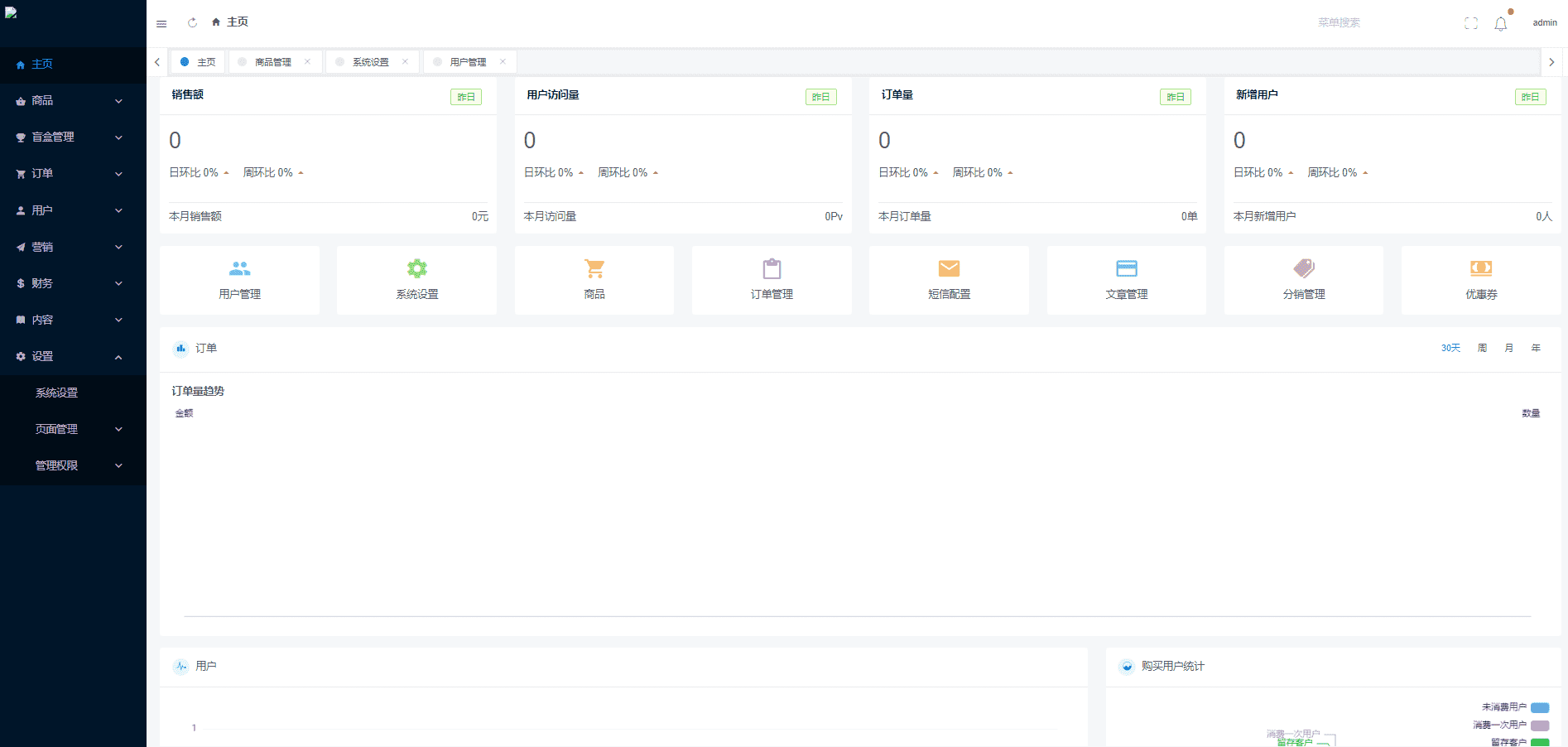 开源盲盒先生盲盒系统源码下载盲盒商城平台PHP服务端+Vue后台+UniApp前端源码
