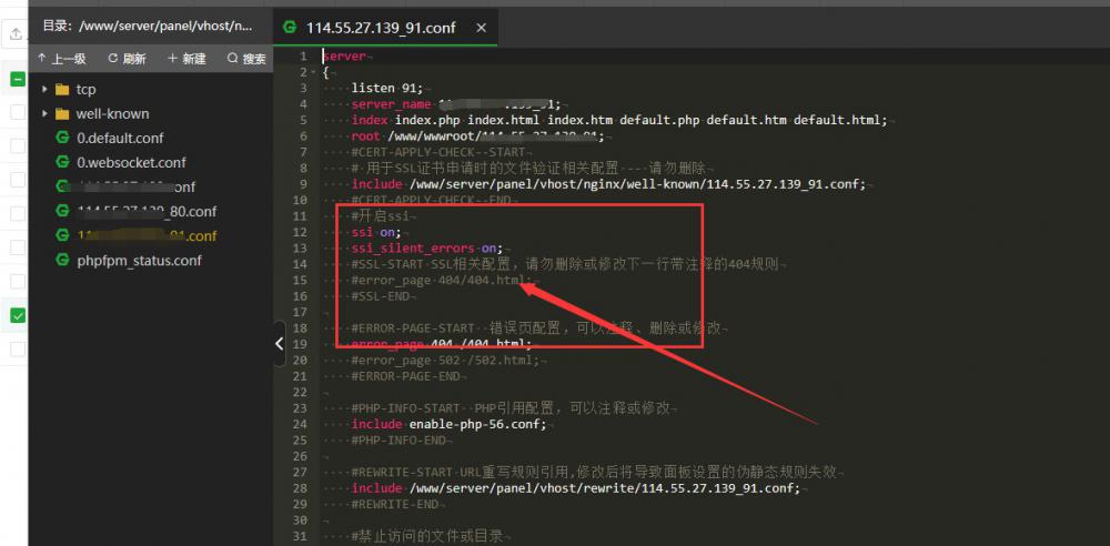 网站开启SSI/宝塔面板开启SSI功能/linux面板nginx开启ssi,第3张 网站开启SSI/宝塔面板开启SSI功能/linux面板nginx开启ssi,网站开启SSI/宝塔面板开启SSI功能/linux面板nginx开启ssi,第3张
